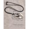 Leather Necklace for Women Boho Choker Necklace Long Cord Leather Pendant Bohemian Neckalce Vintage Alloy Pendant Leather Rope Necklace Wooden