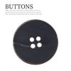 5pcs Burnt Edge Flat Black Horn Buttons Woolen Large Trench Coat Jacket Buttons Suit Formal Button Accessories