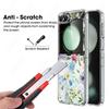 For Samsung Galaxy Z Flip5 Flip6 Flip4 Case Flower Pattern Shockproof Folding Transparent Cover For Samsung Galaxy Z Flip 5 4 3