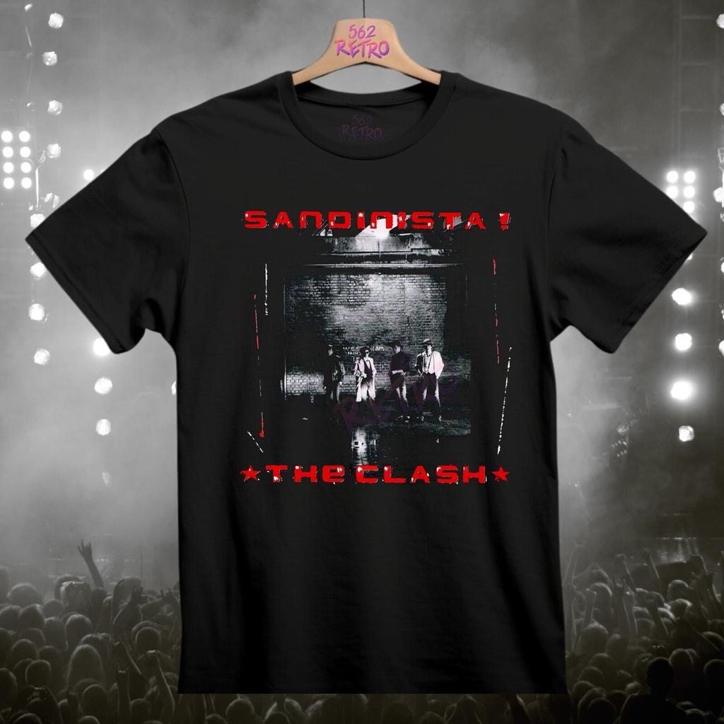 The Clash Sandinista Punk Rock Band T-Shirt Black S-3XL