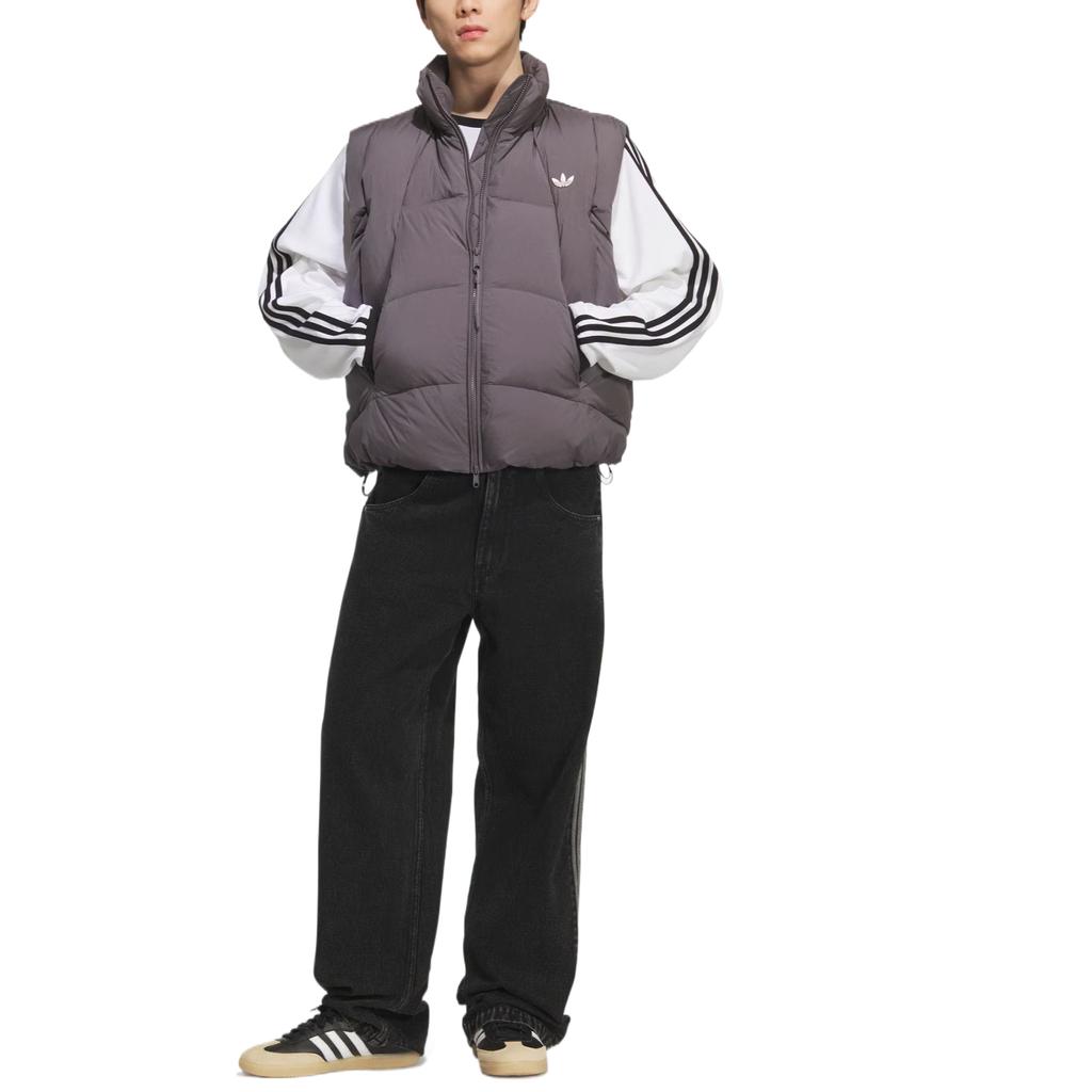 adidas Жилеты Originals Унисекс Stratum Gray/Dark Silver Металлический Воротник-стойка Другое KV3986