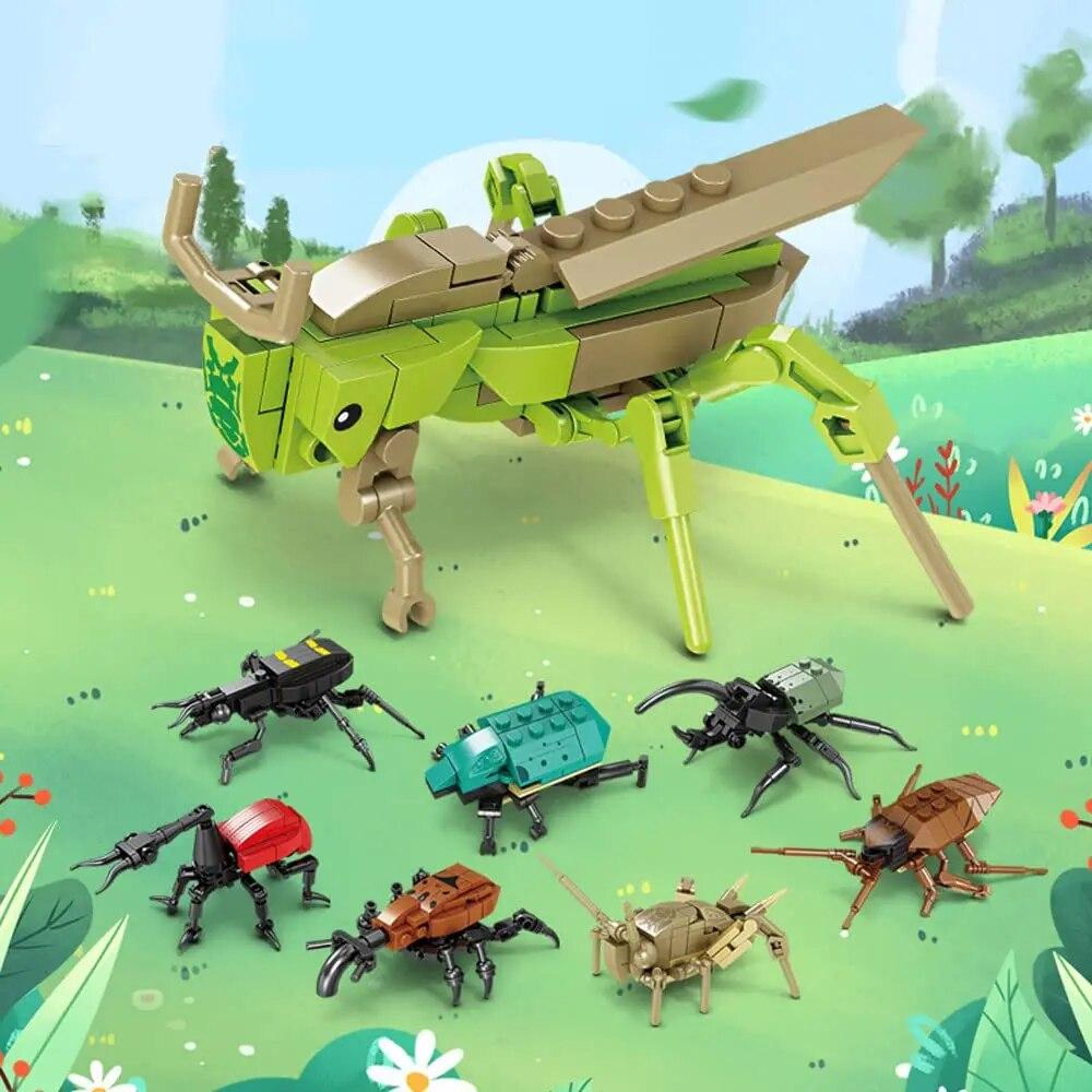 8PCS Insect Animal Building Blocks Toys Set STEM Building Blocks Party Favor for Kids Gifts for Children Christmas