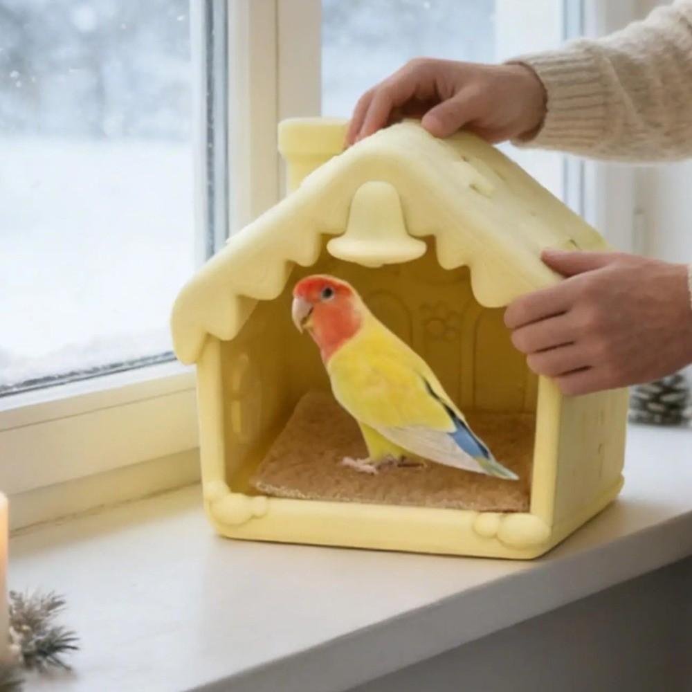 With Pad Bird Breeding Nest Warm Light Bird Nest Cage Parrot Bed House  Indoor Aviary