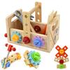 Carpenter Play Tool Set, Food Sanitation Law Compliant, Assembly Experience, Storage Box Included, Educational Toy, Tightening Nuts, Screwdriver