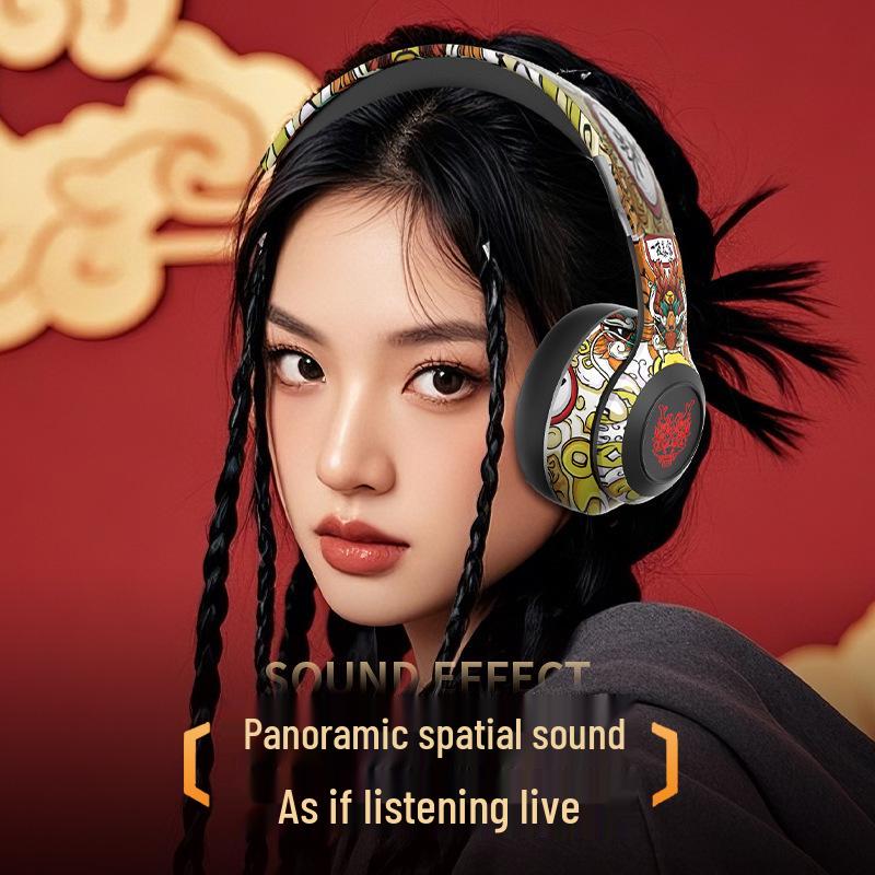 Беспроводные игровые наушники с оголовьем Guochao Graffiti Bluetooth - Новый дизайн, бестселлер.
