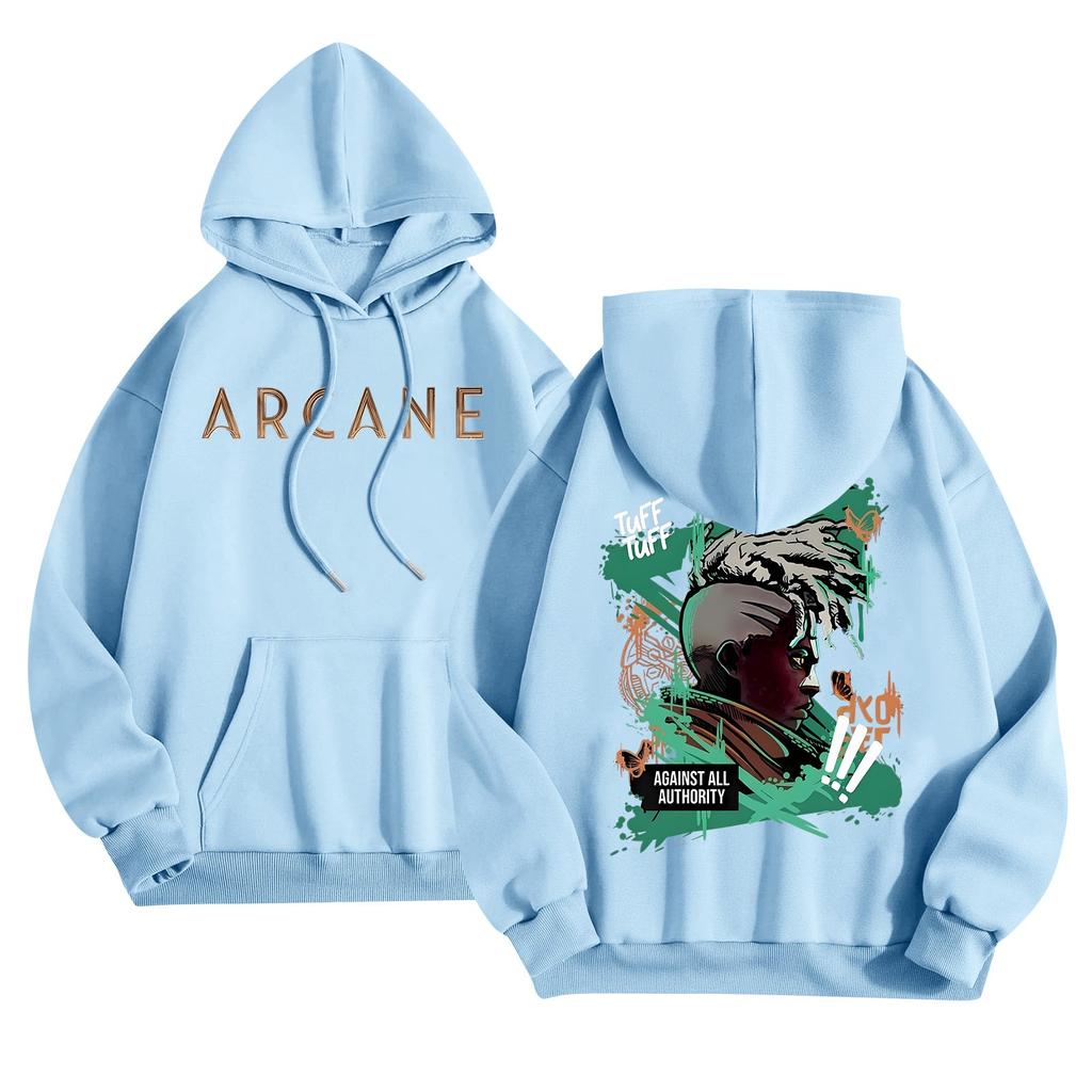 Женская мода O-образный вырез с длинным рукавом и принтом, толстовка с капюшоном