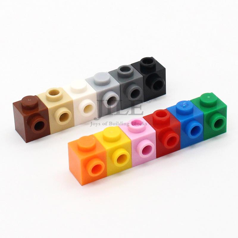 50 шт. Moc Креативный Кирпич Модифицированный 1x1 с 2 Отверстиями 87087 DIY Основы Просвещающие Строительные Блоки Классический Совместимый Сборные Детали