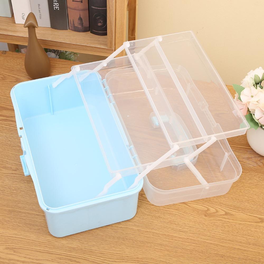 Large Capacity Makeup Hairpin Organizer 2/3 Layers Nail Art Box New Storage Box  Household