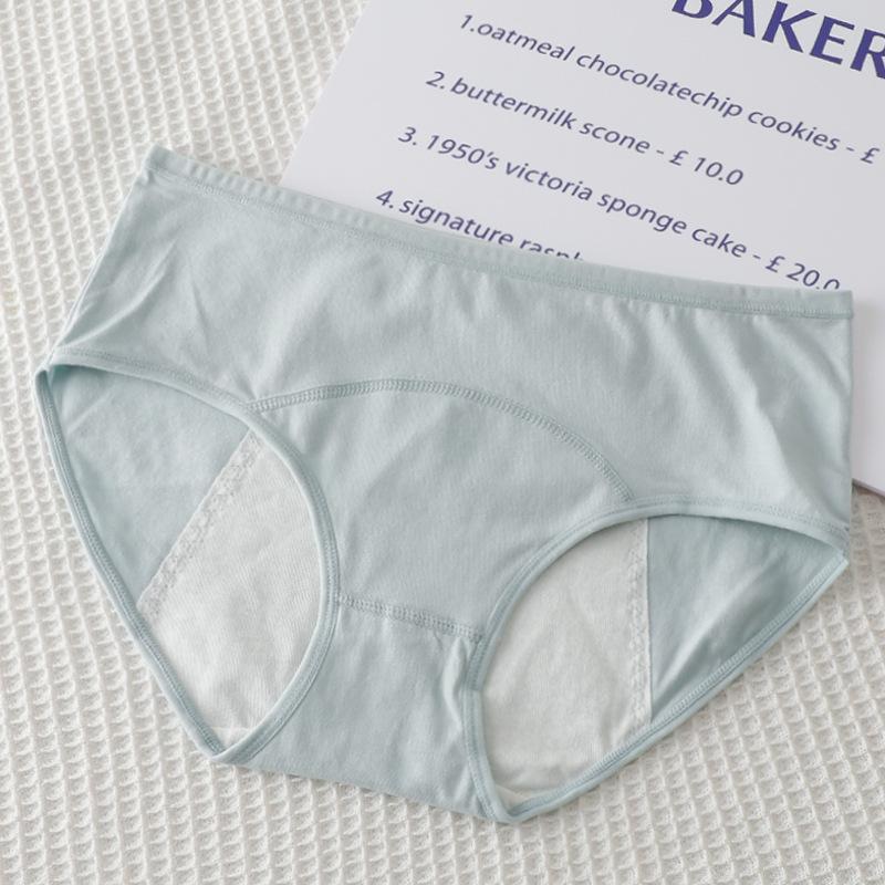 Женское нижнее белье, трусики, дышащие непротекающие трусы со средней талией