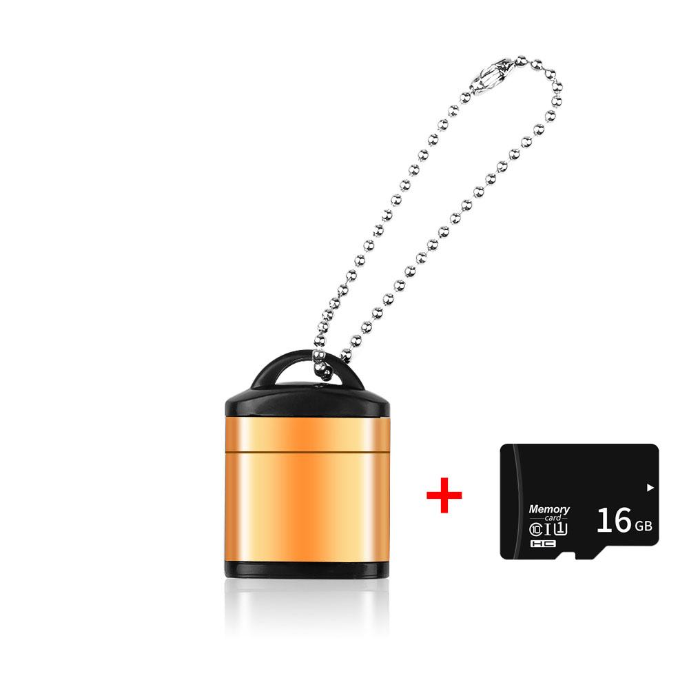 Мини USB 2.0 Micro SD Card Reader Высокоскоростной адаптер с брелоком Портативный кард-ридер Аксессуары для ноутбука