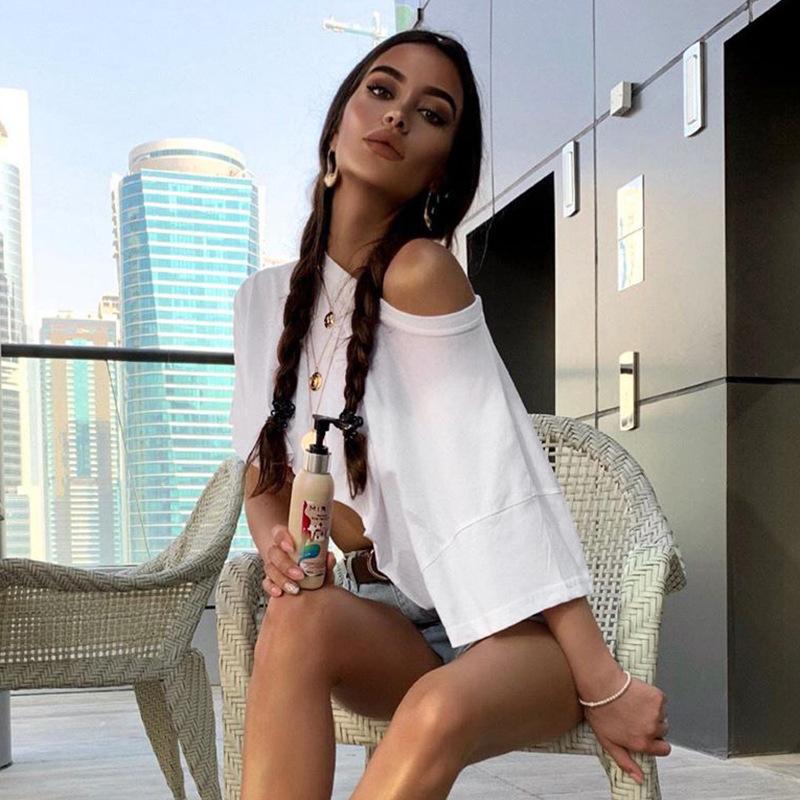 Белая женская рубашка с круглым вырезом и коротким рукавом, хлопковые эластичные укороченные топы, футболки, уличная одежда