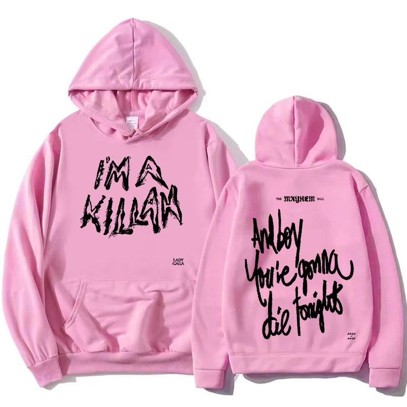 Я Килла Леди Гага Толстовки Мода С Длинным Рукавом Зимняя Осенняя Флисовая Женская Толстовка Пуловеры Карман Женская Толстовка