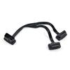 Wholesale Flat+Thin 16Pin OBD 2 Extender OBD2 16 Pin ELM327 Male To Dual Female Y Splitter Elbow OBDII Extension Connector Cable