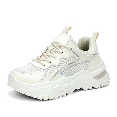 Женская обувь на платформе. Женские повседневные универсальные кроссовки на толстой подошве с поднятой подошвой.