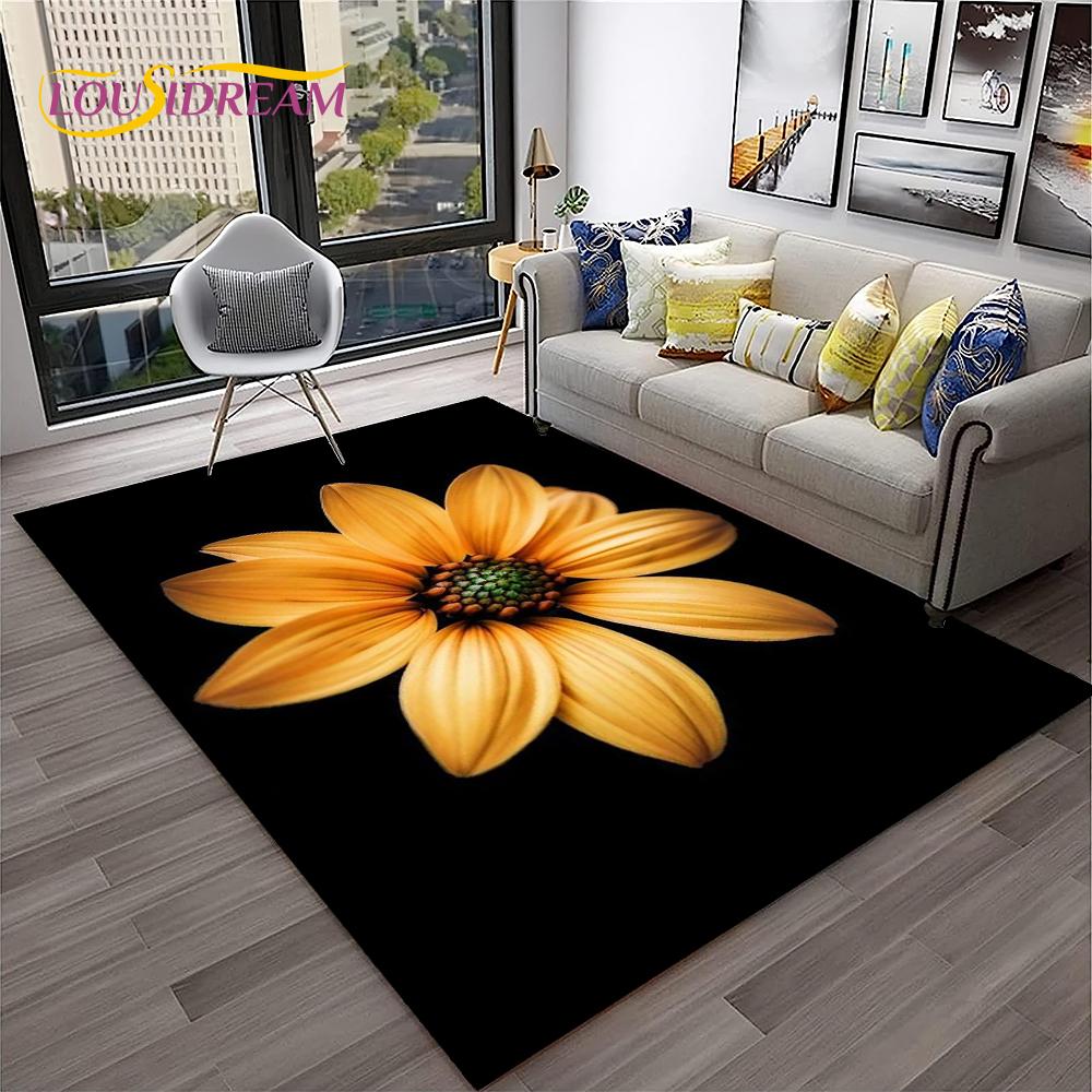Ковер Коврик Daisy Nordic Sun Flowers для дома Гостиная Спальня Диван Придверный коврик Декор, Ковер для игровой зоны для детей Напольный коврик