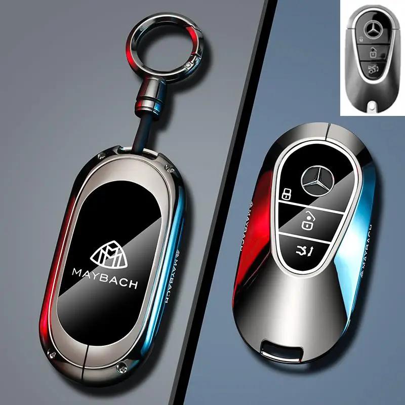 PZQ2   Car Key Case Cover For Mercedes Benz C E S Class GLC W206 W223 W214 E300 C260 C300 S450 S500 S400 Fob Accessories