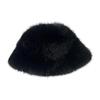 Women's Fuzzy Faux Fur Bucket Hat Winter Plush Furry Ladies Hat Fluffy Sherpa Fisherman Cap for Cold Weather