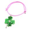 [P7452] - Children's Designer Bracelet 'Lilipoupettes' (clover) Green - 20x16 Mm
