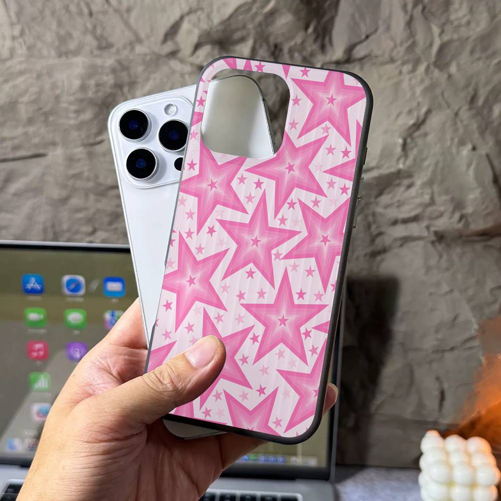 Мультяшный чехол со звездами для iPhone 16 15 17 Pro 11 12 13 14 Pro Max Plus Мягкий силиконовый чехол-оболочка с волнами