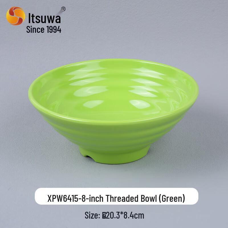 Wuhe 8-inch Melamine Threaded Soup Bowl