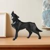 Geometric Wolf Ornament Synthetic Resin Wolf Sculpture Abstract Animal Art Statue for Home Office Desktop Decoration