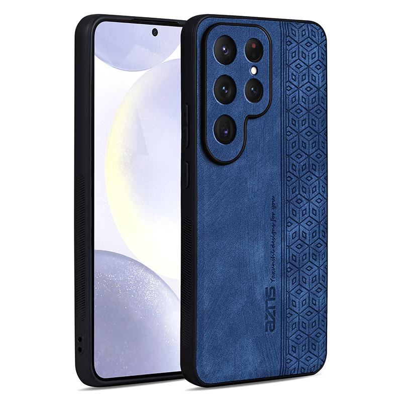 Для Samsung Galaxy S25 Ultra Задняя крышка Кожаный чехол для телефона с амортизирующим бампером для Galaxy S25 Ultra Coque Capa