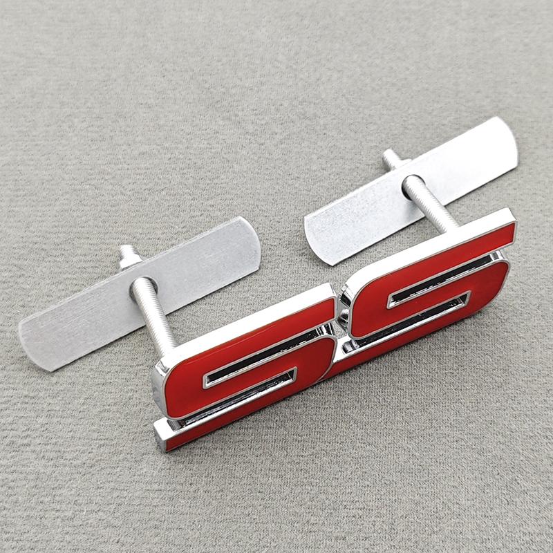 3D Metal Logo SS Car Body Sticker Rear Trunk Badge Front Grille Emblem For Chevrolet SS Camaro Cruze Equinox Blazer Accessoeies lf2