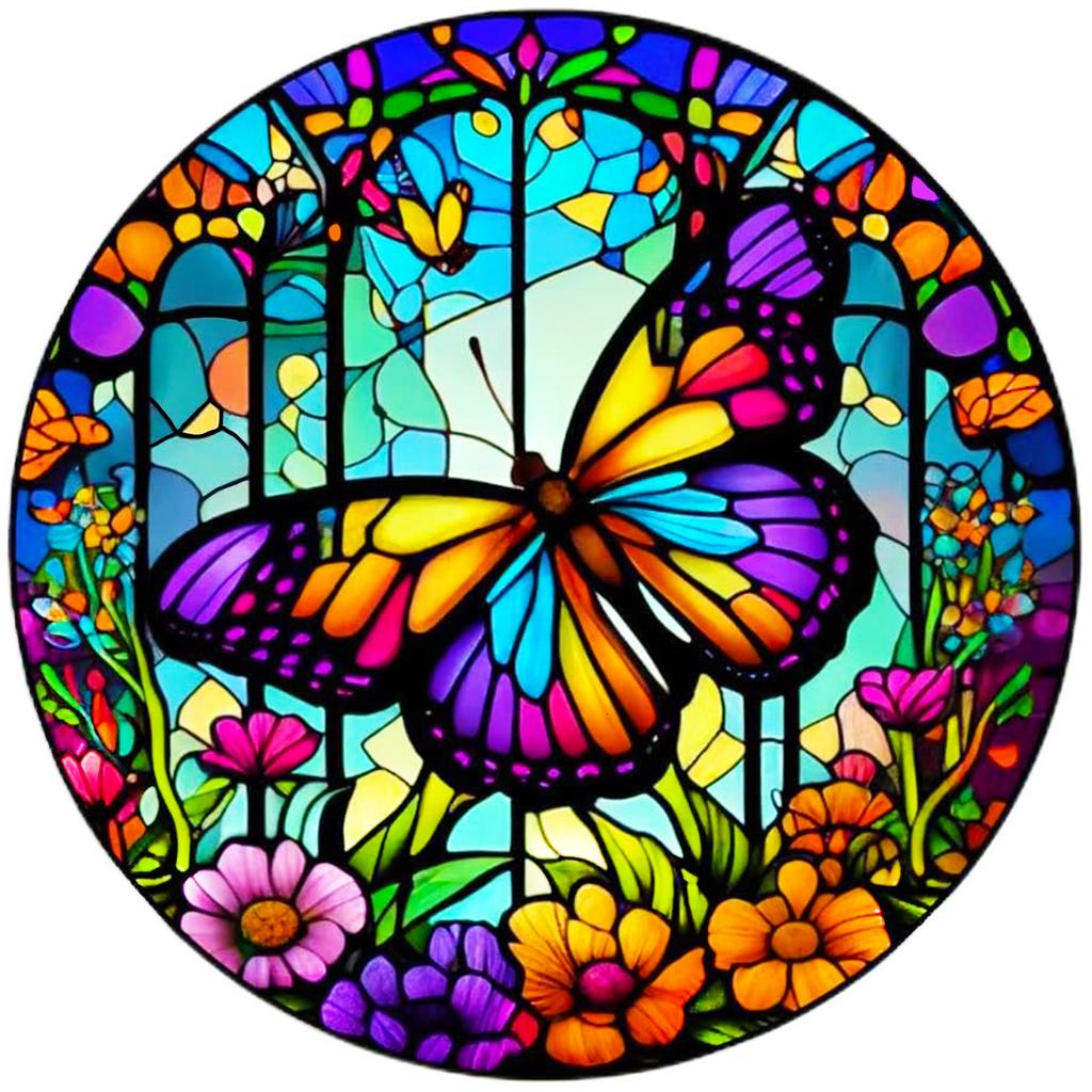 HuaCan Diamond Painting DIY Kit Lanscape Butterfly Picture Full Round Drill Mosaic Tree Paintings Rhinestone Embroidery Art Craft Home Wall Decor