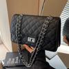 Premium Sense Small Fragrant Wind Bag Women'S Fashion Rhombus Chain Premium Sense Small Square Bag Versatile Shoulder Bag