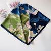 90 Silk Large Scarf for Women - Spring Autumn Fashion 100% Mulberry Silk Printed Satin Scarf