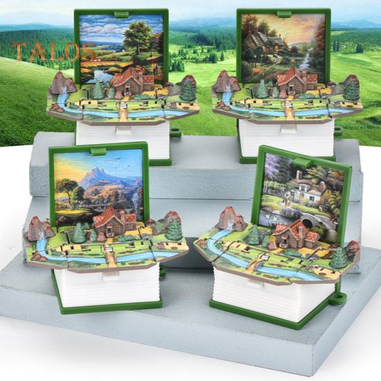 Мини 3D складная книга брелок Popping Mini World подвесное украшение крошечная кофейня Great Wall Castle складная книга брелок кулон