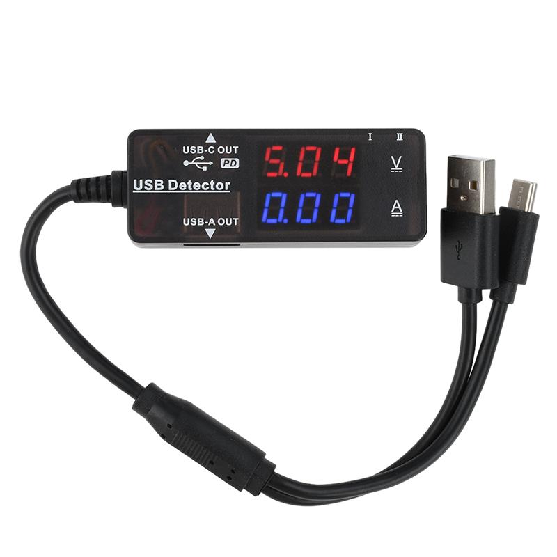 LCD Digital USB Voltmeter Ammeter Car Phone Voltage Current Volt Ampere Power Capacity Charger Detector Monitor Indicator