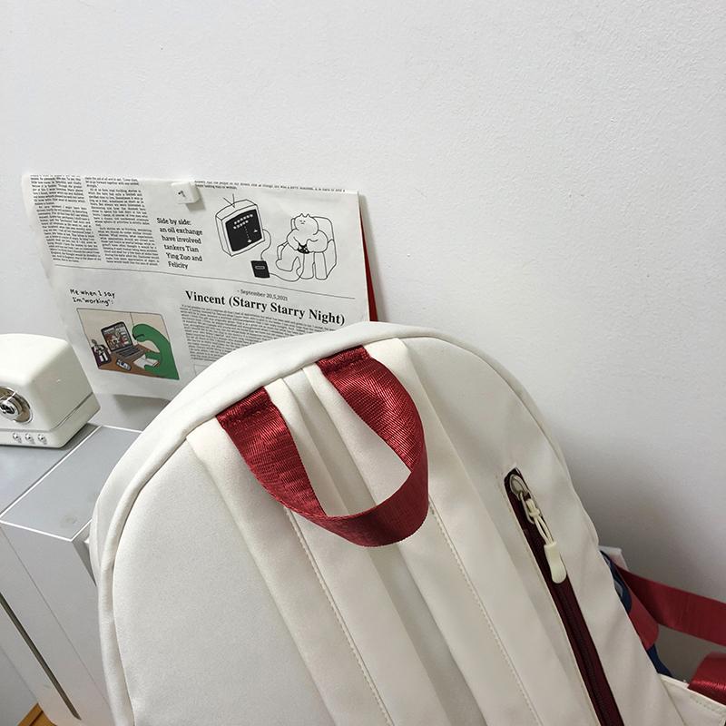 Большая вместимость, легкий школьный рюкзак для средней школы, женский, контрастный цвет