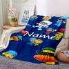 Customiz Name Personality Pocoyo Blanket Soft &Warm Sofa Office Bed Travel Lunch Break Blanket, Gift Suitable All Seasons