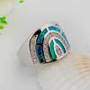 Wind Blue Semi Circular Exquisite Fashion Ring