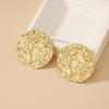 Korean-Style Geometric Circle Earrings: Trendy Irregular Studs for Women