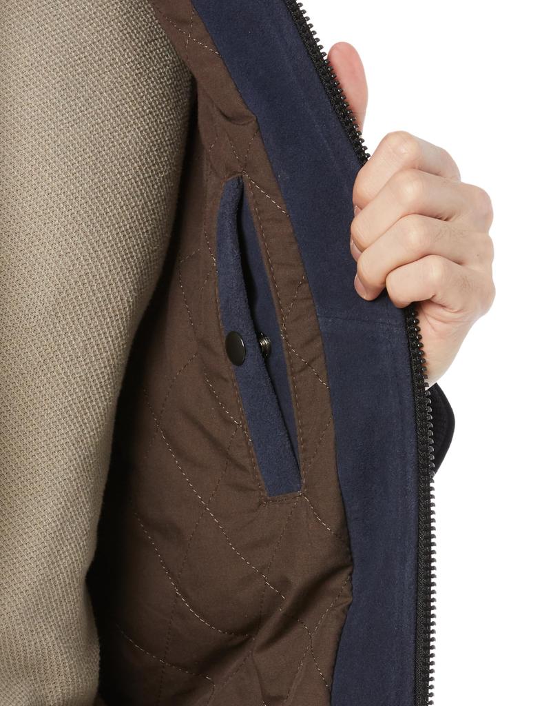 Leather COW SUEDE Navy [Houston] MA-1 Men's