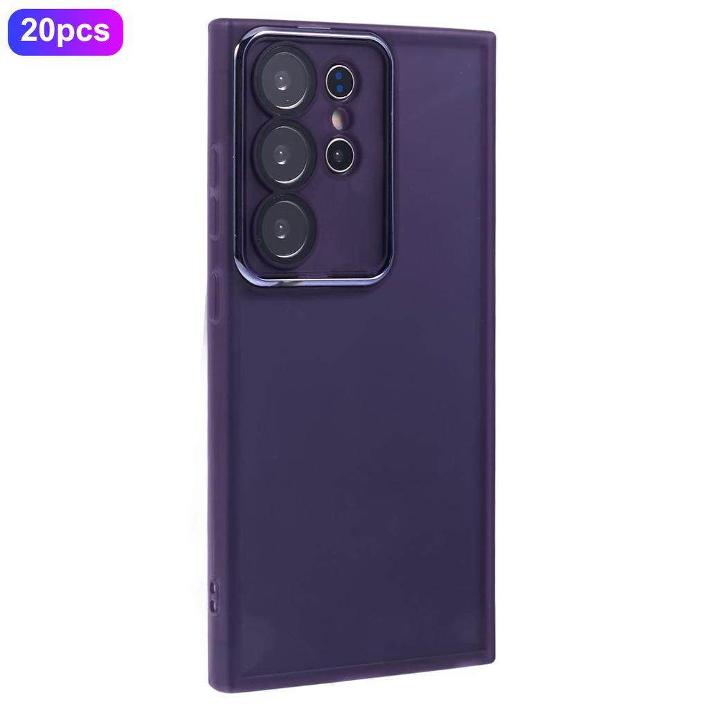 Bulk Purchasing 20Pcs For Samsung Galaxy S23 Ultra Case Electroplated Camera Frame TPU Phone Cover Precise Cutouts