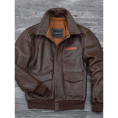 Китайский размер натуральная коровья кожа мужская кожаная куртка Flight A2 куртки ручной работы авиатор бомбер мужская кожаная куртка осень