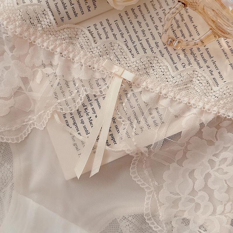 Langsha Plus Size Women's Sexy Lace French Briefs (3-Pack)