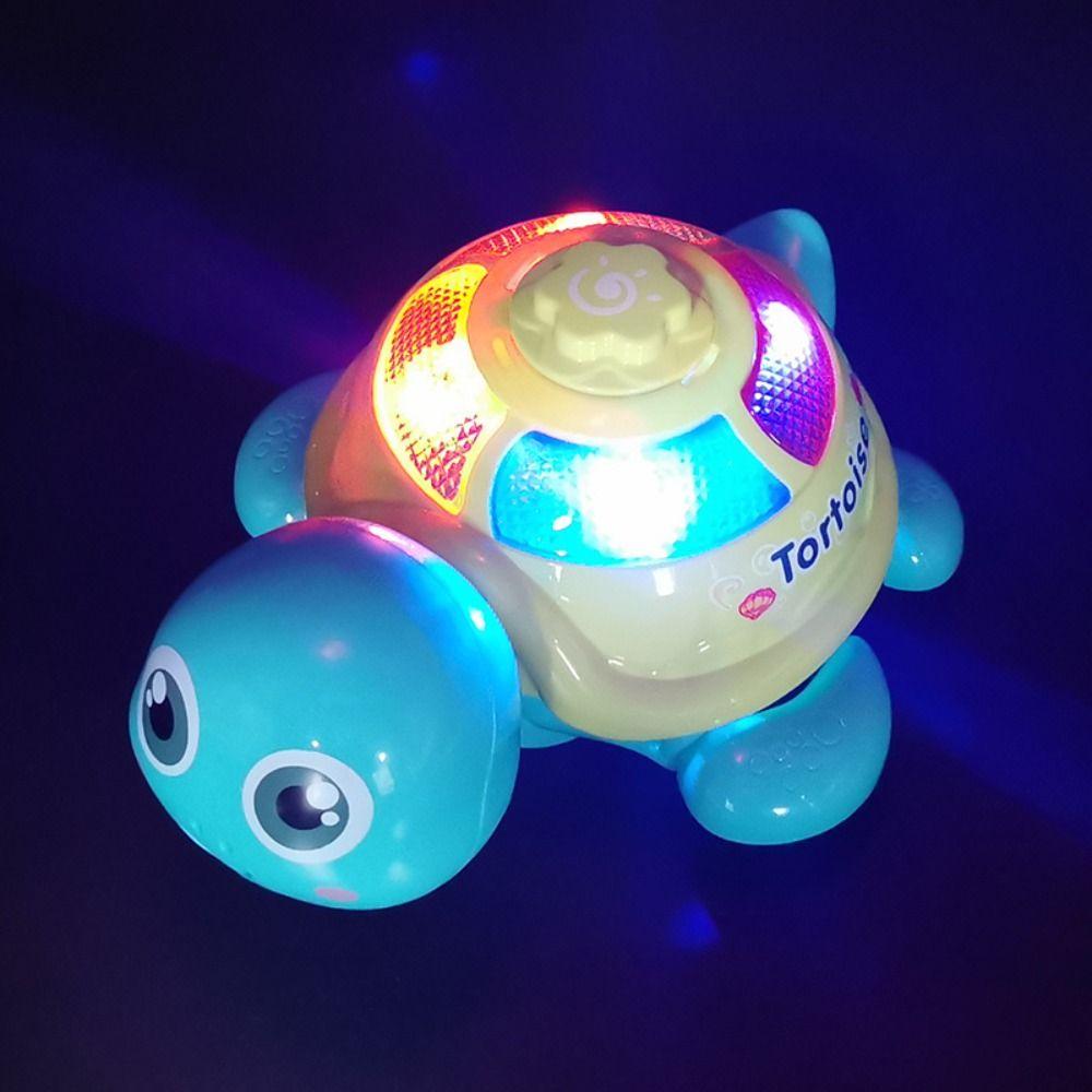 Пластиковые Музыкальные Игрушки-Черепахи для Ползания Имитация Музыкальных Игрушек-Черепах Дети Малыши
