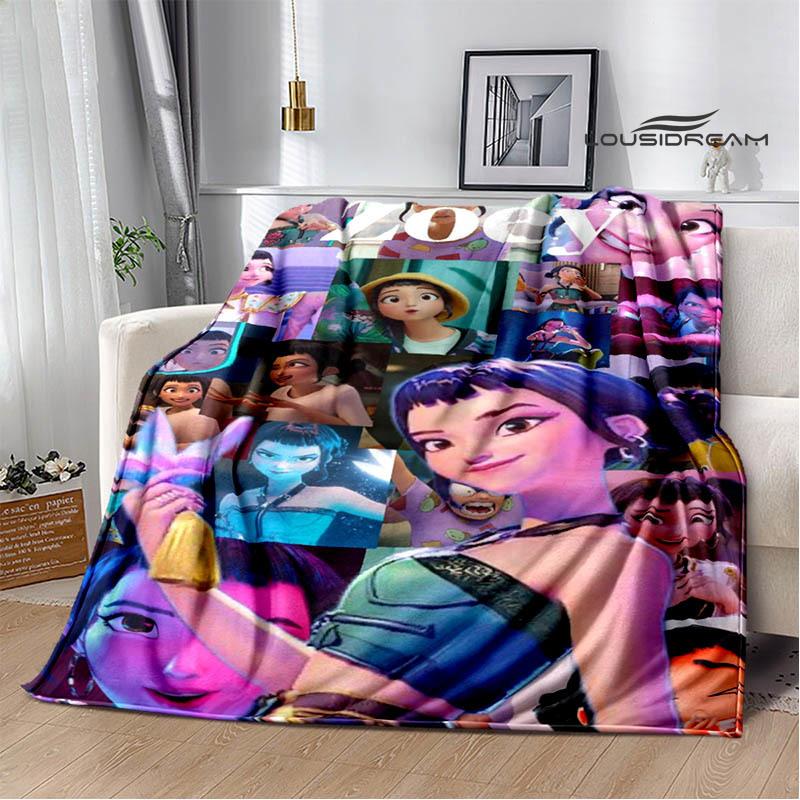 KPop Demon Hunters Cartoon printed blanket Picnic blanket Warm Flannel blankets Home bed linings blankets for beds Birthday Gift