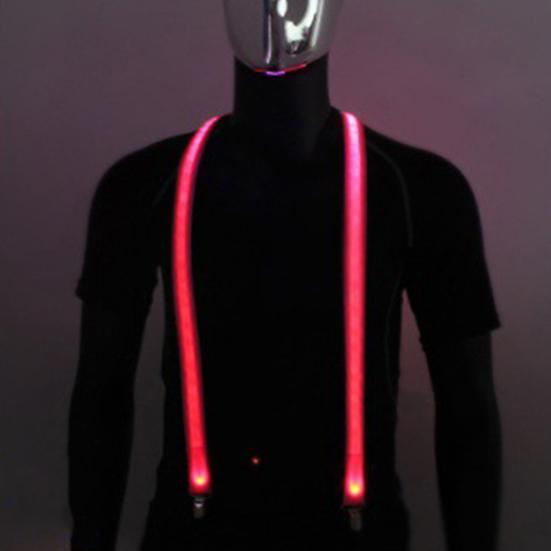 Светящиеся подтяжки для мужчин и женщин, регулируемые Y-образные светодиодные светящиеся подтяжки, неоновые наряды для рейв-вечеринки, бара, селфи, аксессуар для косплея