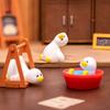 Miniatures Figurines Cute White Duck Animal Micro Landscape Ornaments For Home Desk Decoration Gardening Accessories