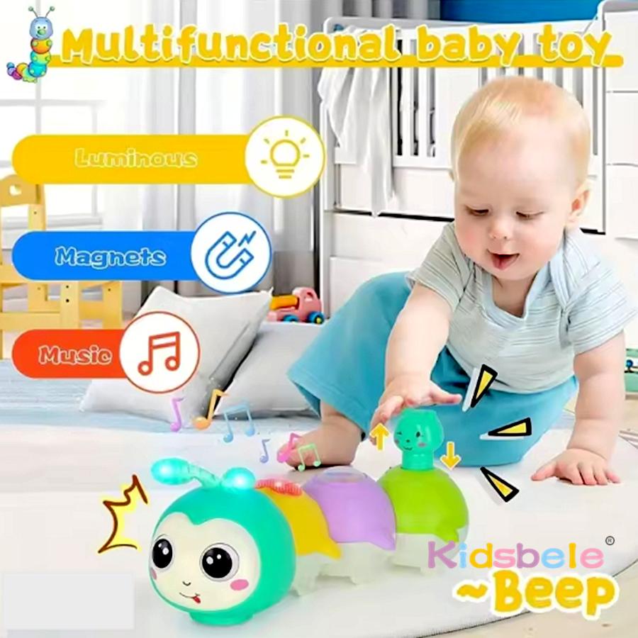 Baby Musical Crawling Toy – Interactive Light Up Caterpillar for Infant Tummy Time, Early Learning, and Motor Skill Development