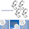 4 Pieces Flag Pole Clips Rings Flagpole Clamp, Grommet for Gardens