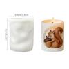 Squirrel Candle Mold 3D Cute Reusable Silicone Acorn Decorations Animal Candle Mold for Thanksgiving Holiday Birthday Party