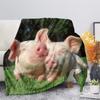 Cute Pig Pink Fleece Blanket Soft Warm Bedroom Throw Blanket On Bed Sofa Bedding Travel Sherpa Blankets for Adult S Quilt#