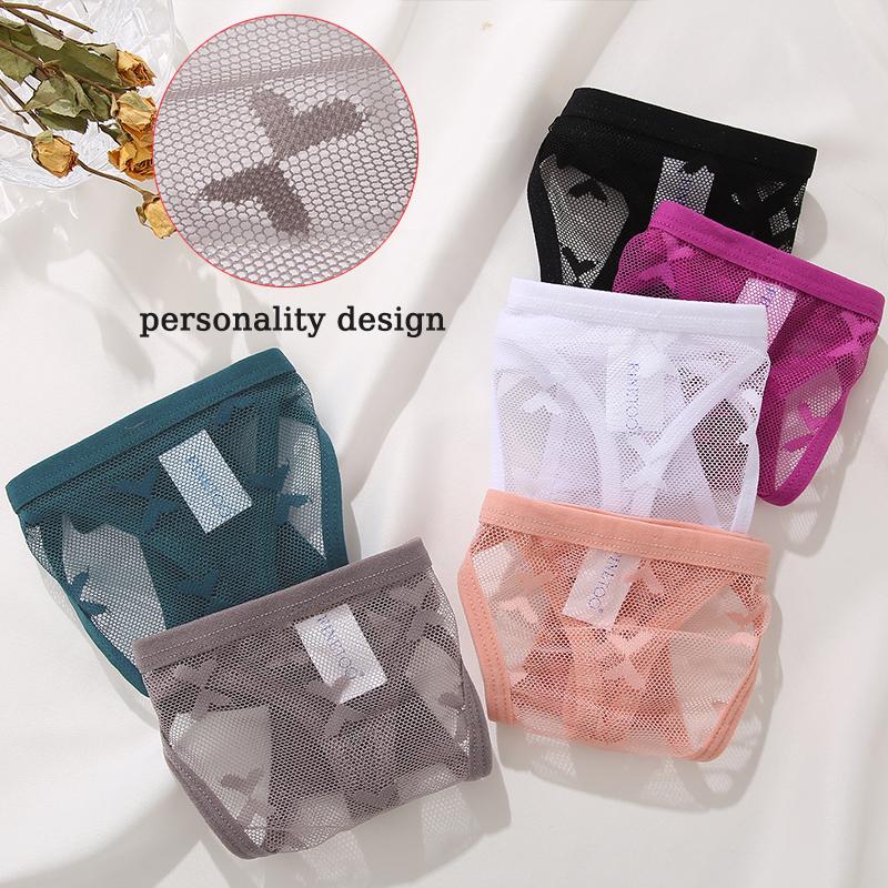 FINETOO Lace Panties for Women Sexy Underwear Comfortable G-string Intimates Lingerie Briefs Comfortable