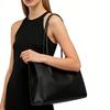 HIFASHION Минималистичные Женские Сумки-Тоут из Натуральной Кожи 2026 Большой Вместимости Повседневные Наплечные Сумки для Шопинга и Офиса